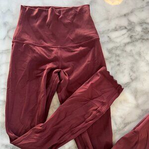 Burgundy Lululemon leggings
